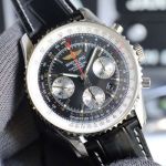Breitling Navitimer 43MM B01 Movement Red Bracelet Black Wrist Watch